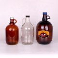 Luxury 1liter 2 liter amber California wine beer growler glass bottle with swing top